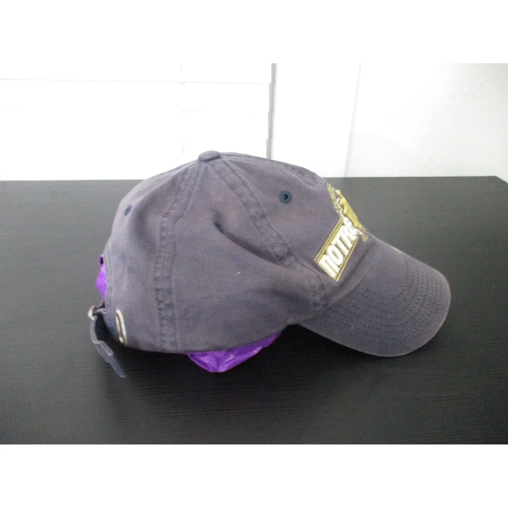 Notre Dame Fighting Irish Hat Cap Mens Strap Back Gray Top Of The World Logo
